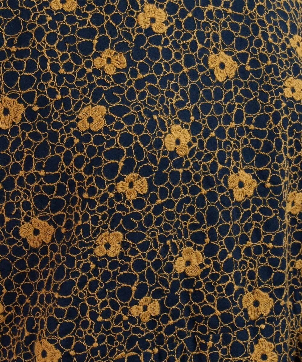 muuc 【手刺繍のような刺繍が美しい】ハイドランジア 切り替えパンツ 