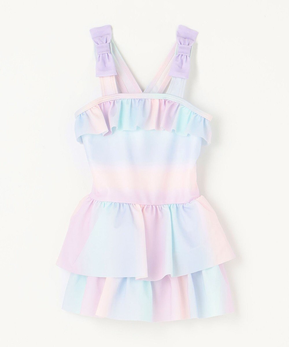 ANY KIDS 総柄 フリル ワンピース 水着 