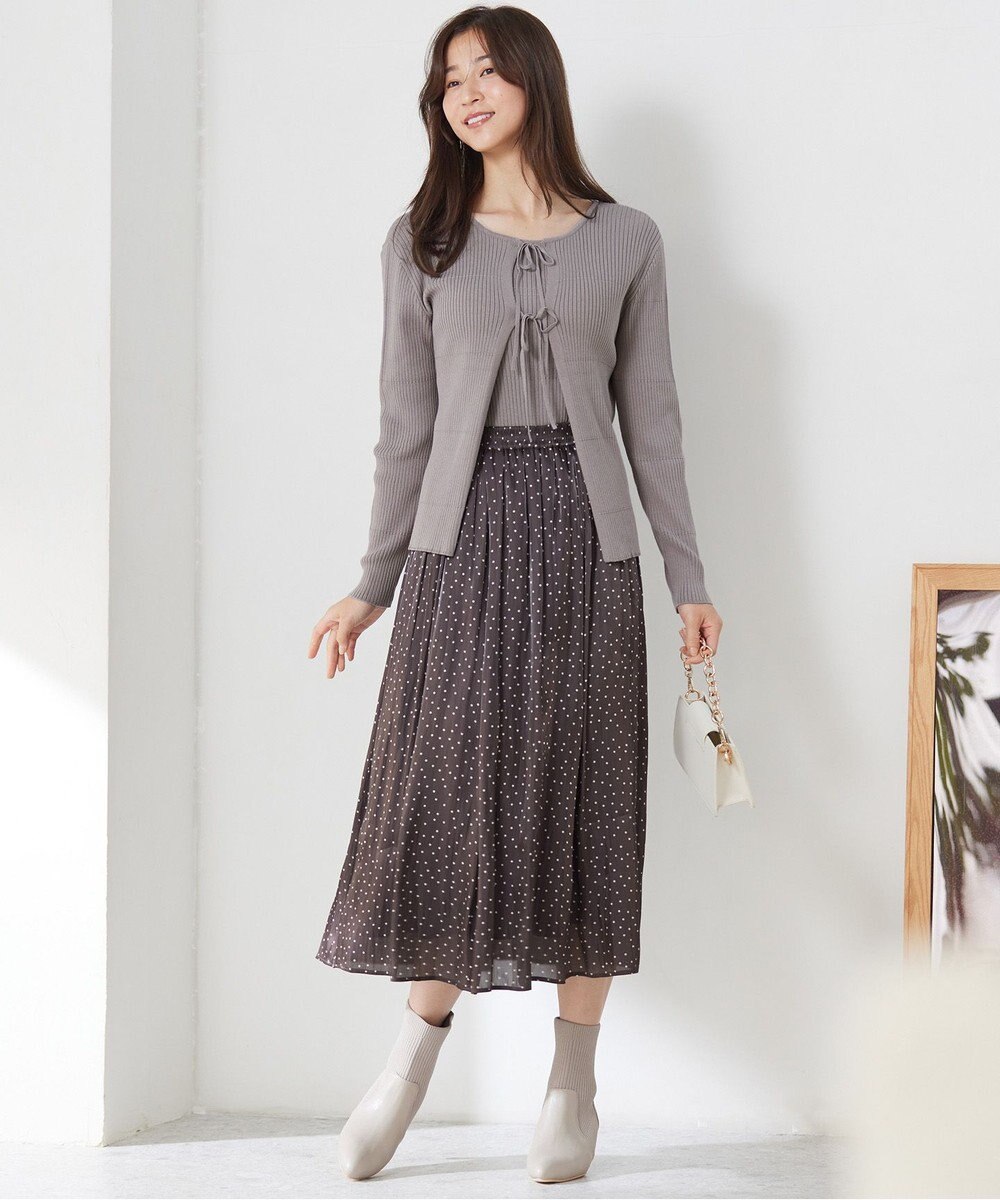 ANY SIS 【2SET】リボンカーデツイン ニット 