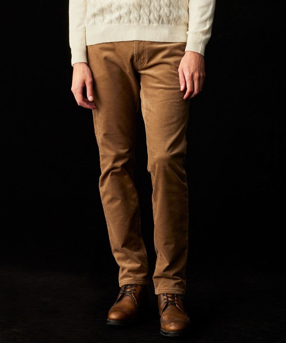 JOSEPH ABBOUD 【洗える・速乾/ストレッチ/フリースタッチ】ソフトコール パンツ 