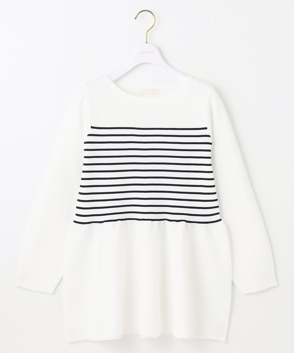 ANY SIS 【洗える】スポンディッシュペプラム ニット 