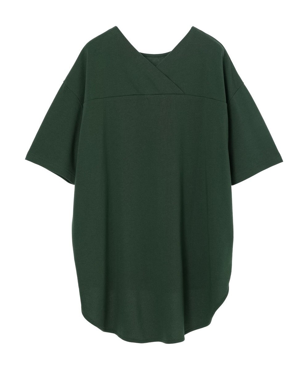 Green Parks ミニ裏毛バックカシュクール半袖チュニック 