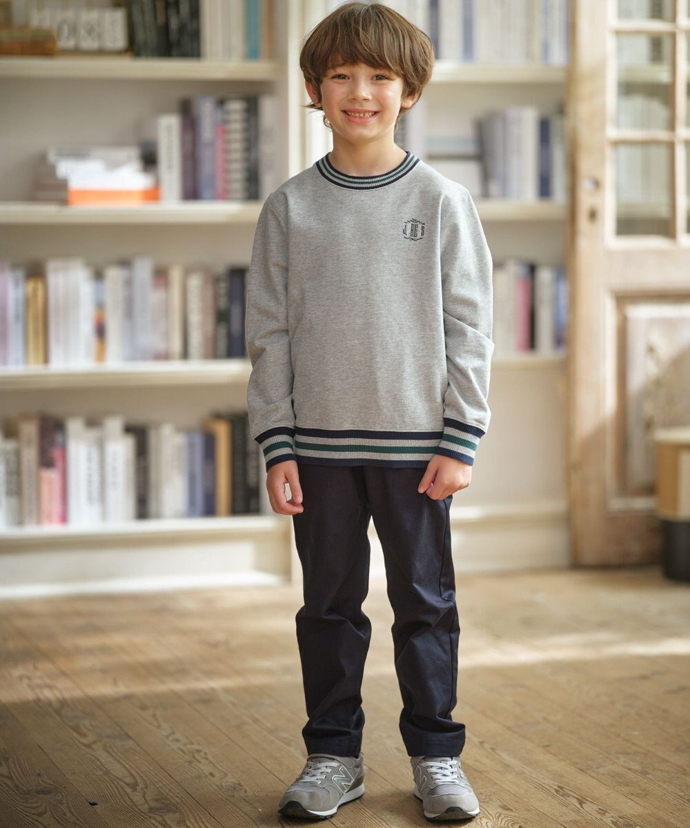 J.PRESS KIDS 【100-130cm】トリコリブコンビボーダー ミニ裏毛 トレーナー 