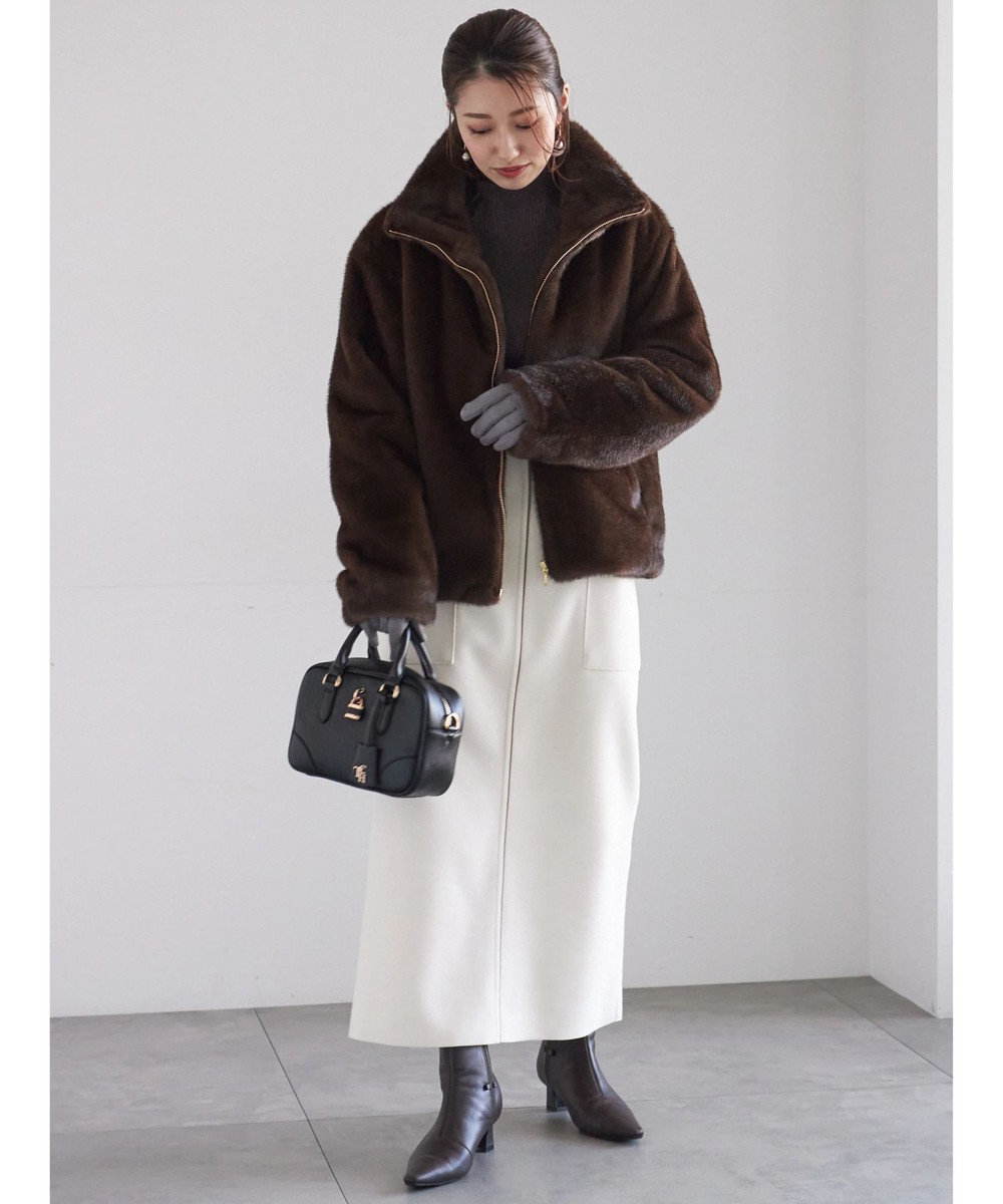 Te chichi 【宮本茉由着用】グラデーションファースタンドジャケット 