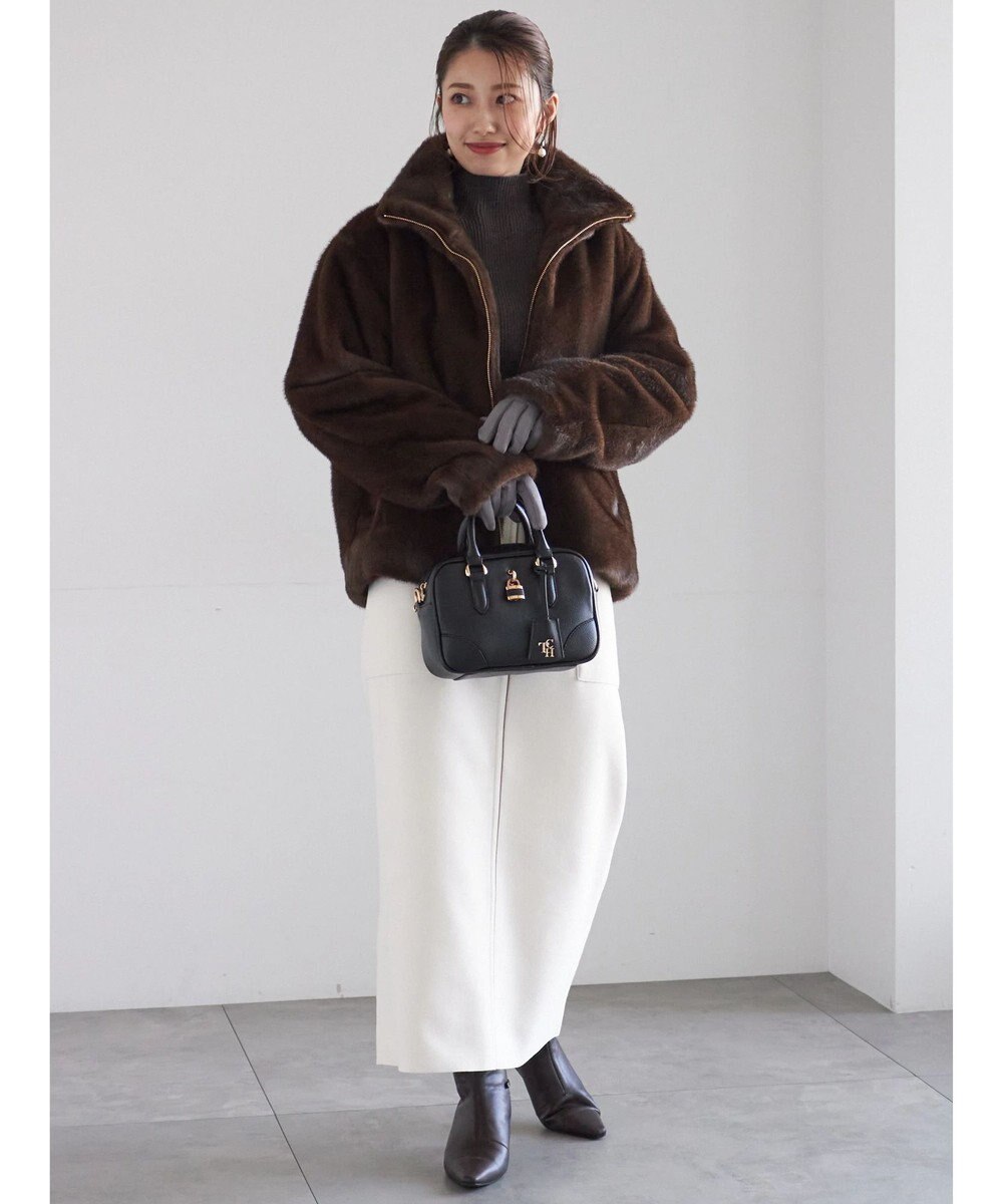 Te chichi 【宮本茉由着用】グラデーションファースタンドジャケット 