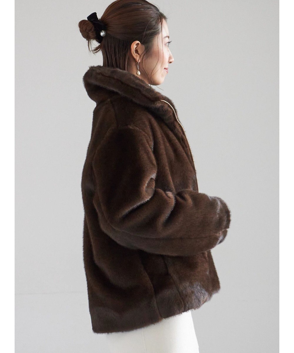 Te chichi 【宮本茉由着用】グラデーションファースタンドジャケット 