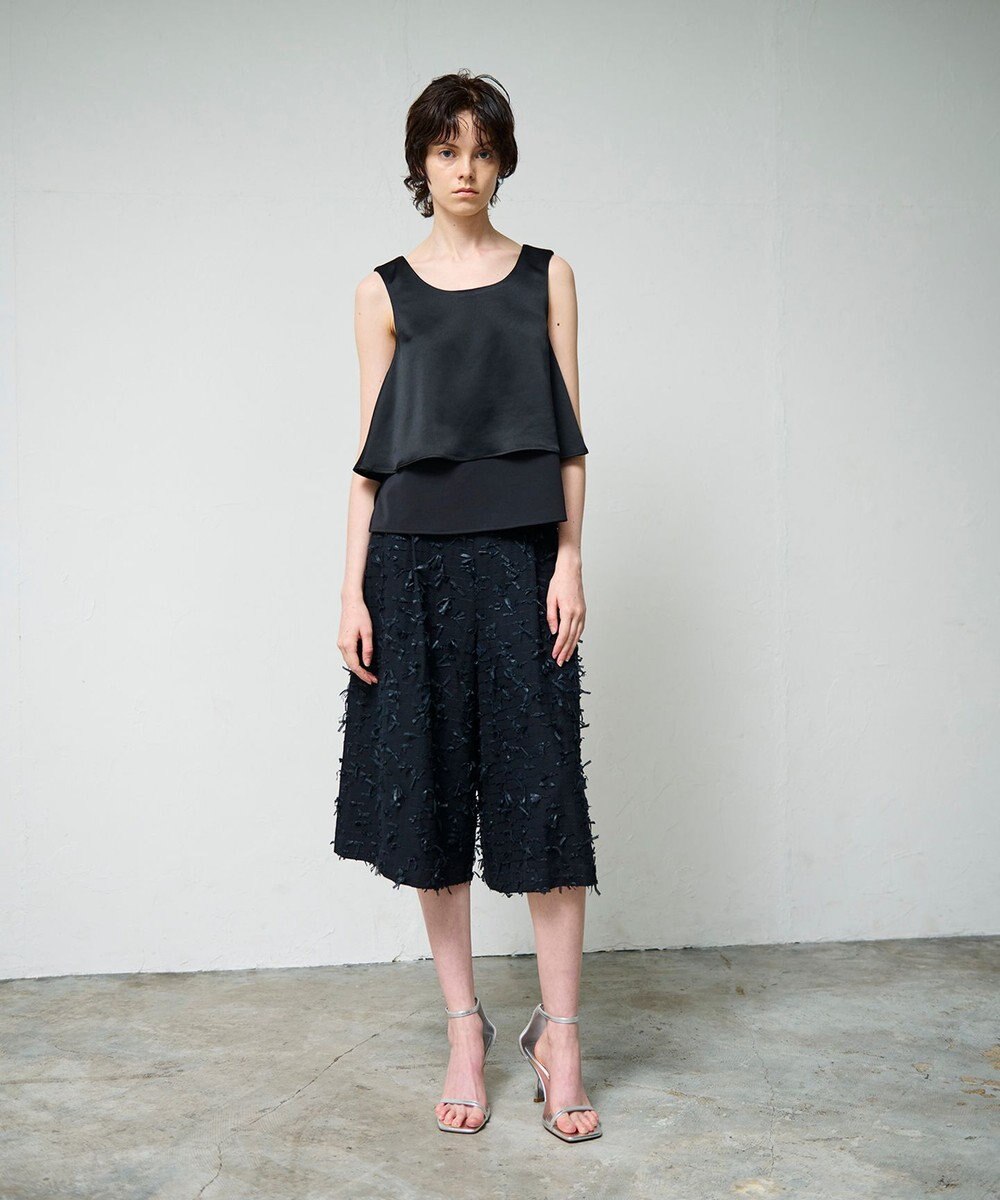 GRACE CONTINENTAL リボンヤーンフレアパンツ 