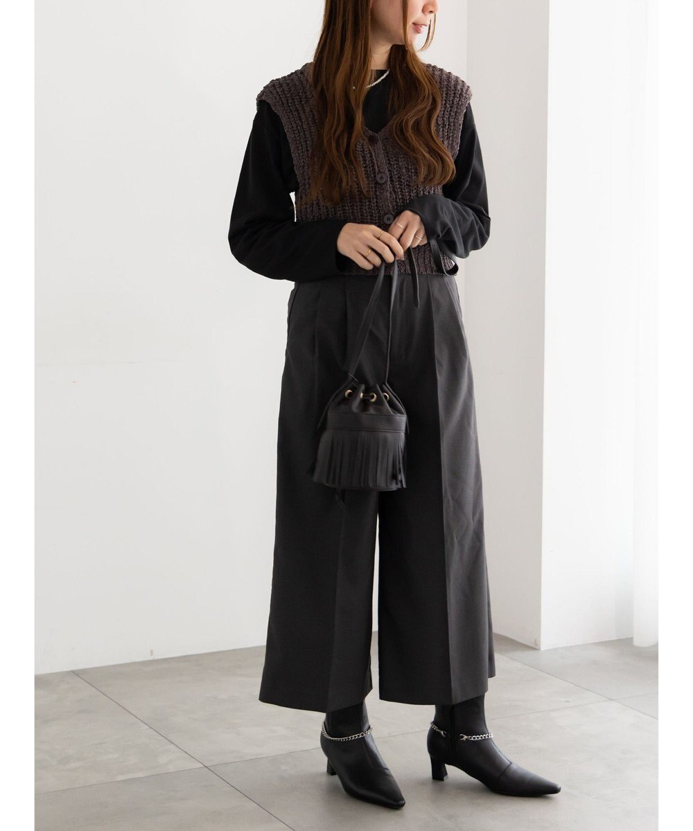 Te chichi スラブヤーンニットベスト 