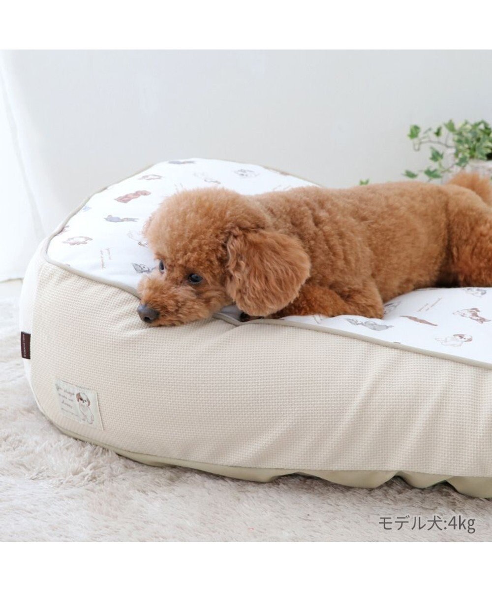 PET PARADISE ペットパラダイス makokoro 寝そべりベッド 《わんちゃん柄》 