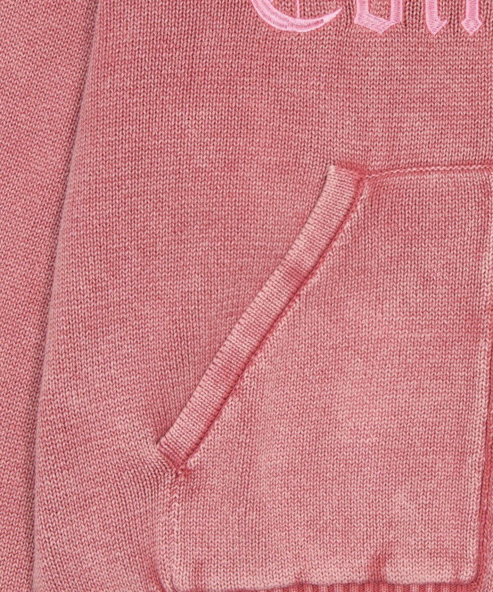 WEGO 【ユニセックス着用ITEM】ブリーチニットグラフィックZIPパーカー 