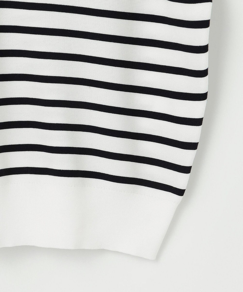 J.PRESS LADIES L 【洗える・抗菌防臭】 ドルマンガーター ボーダー ニット 