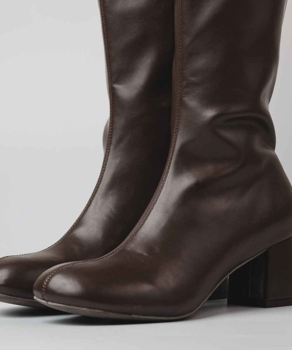 BONTRE 【PRECIEUX JOUET/プレシュウジュエ】オブリークジップロングブーツ 