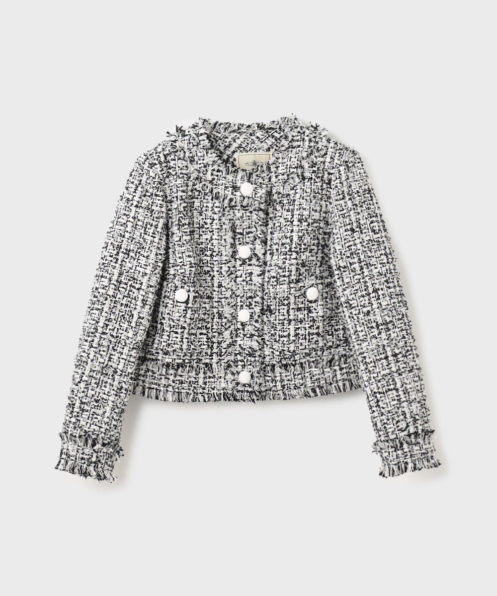 GRACE CONTINENTAL フリンジツイードジャケット 