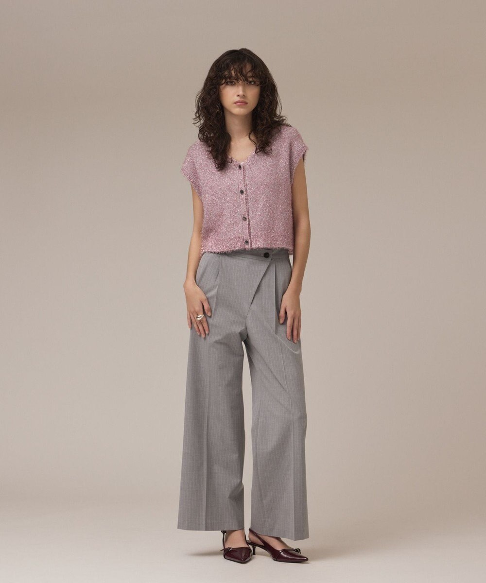 GRACE CONTINENTAL ショートフェザーニットトップ 