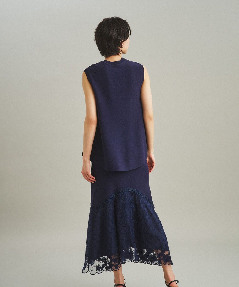 GRACE CONTINENTAL フラワーコードニットトップ 