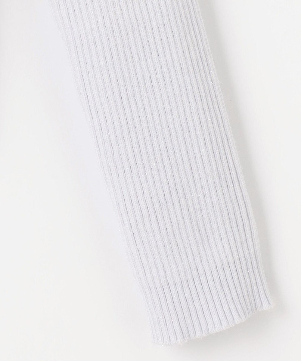 Feroux 【洗える】パフスリーブラメ ニット 