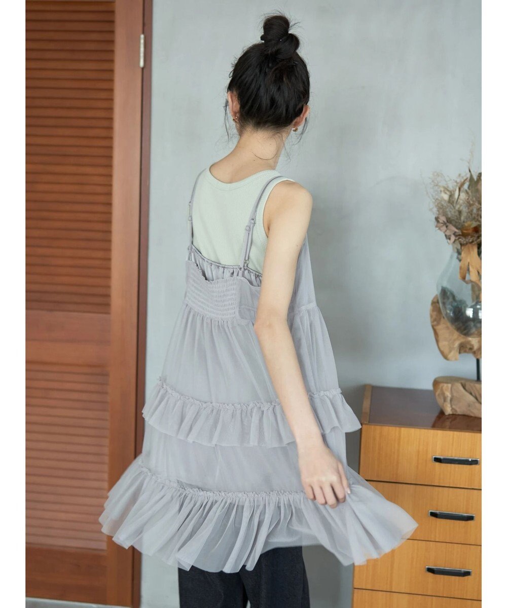 earth music&ecology チュールミニキャミワンピース 