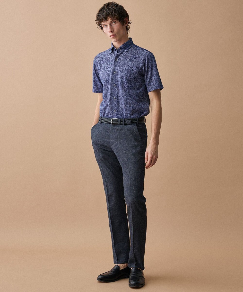 JOSEPH ABBOUD 【ウエストも伸びる!/清涼/軽量/ストレッチ】クールピケストレッチ パンツ 