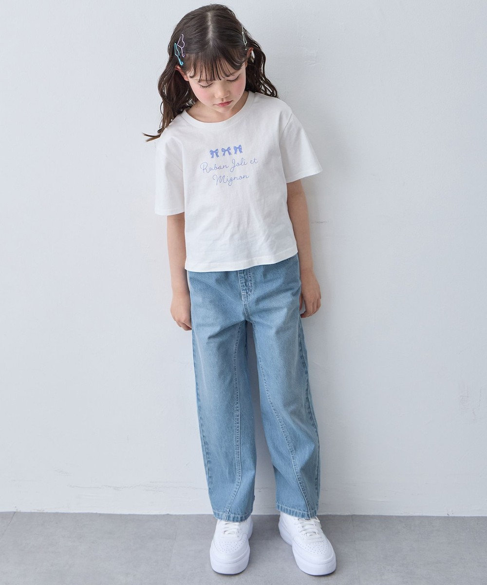 ANY KIDS 【2点セット】Tシャツ×レース キャミソールチュニック 