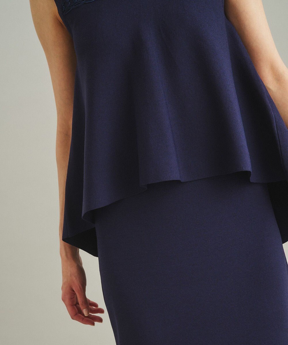 GRACE CONTINENTAL フラワーコードニットトップ 