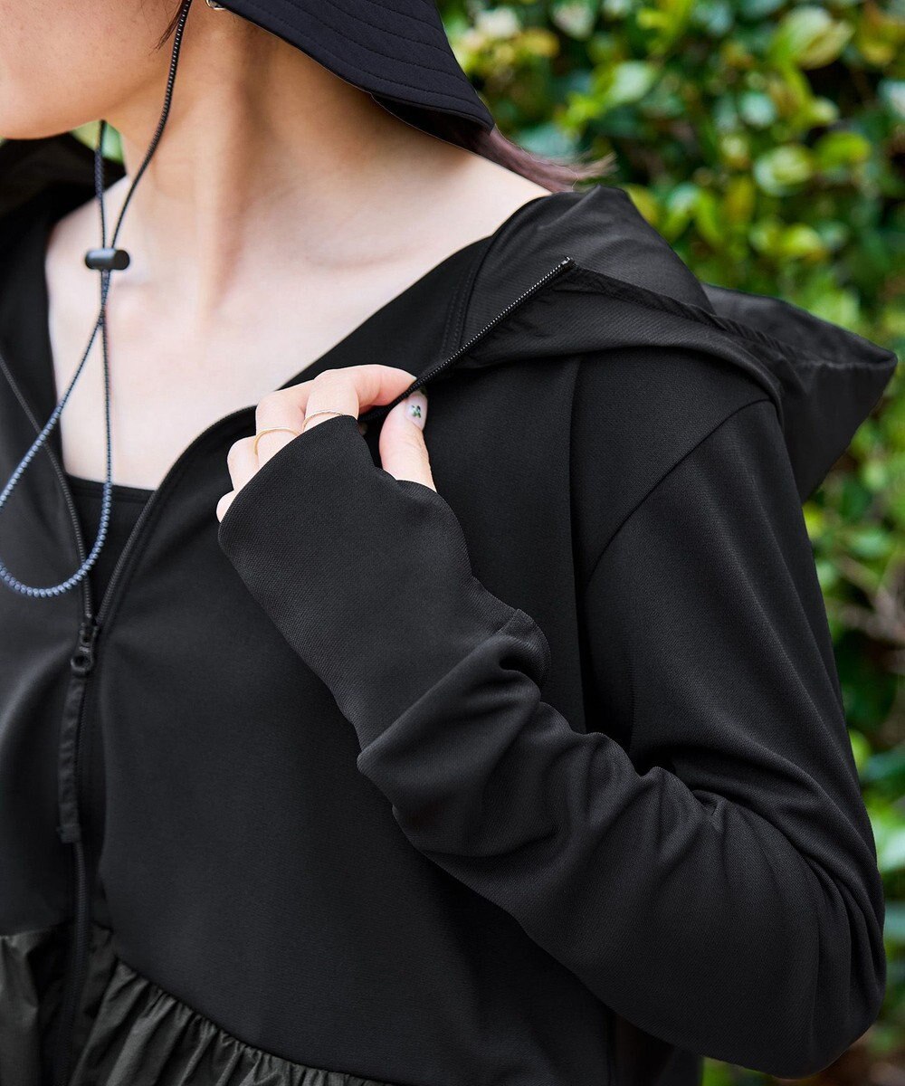 UNFILO 【ZIP!放映】 ラッシュガード ペプラムフーディ 