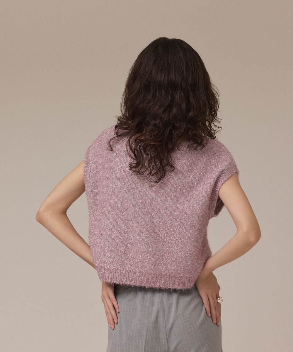 GRACE CONTINENTAL ショートフェザーニットトップ 