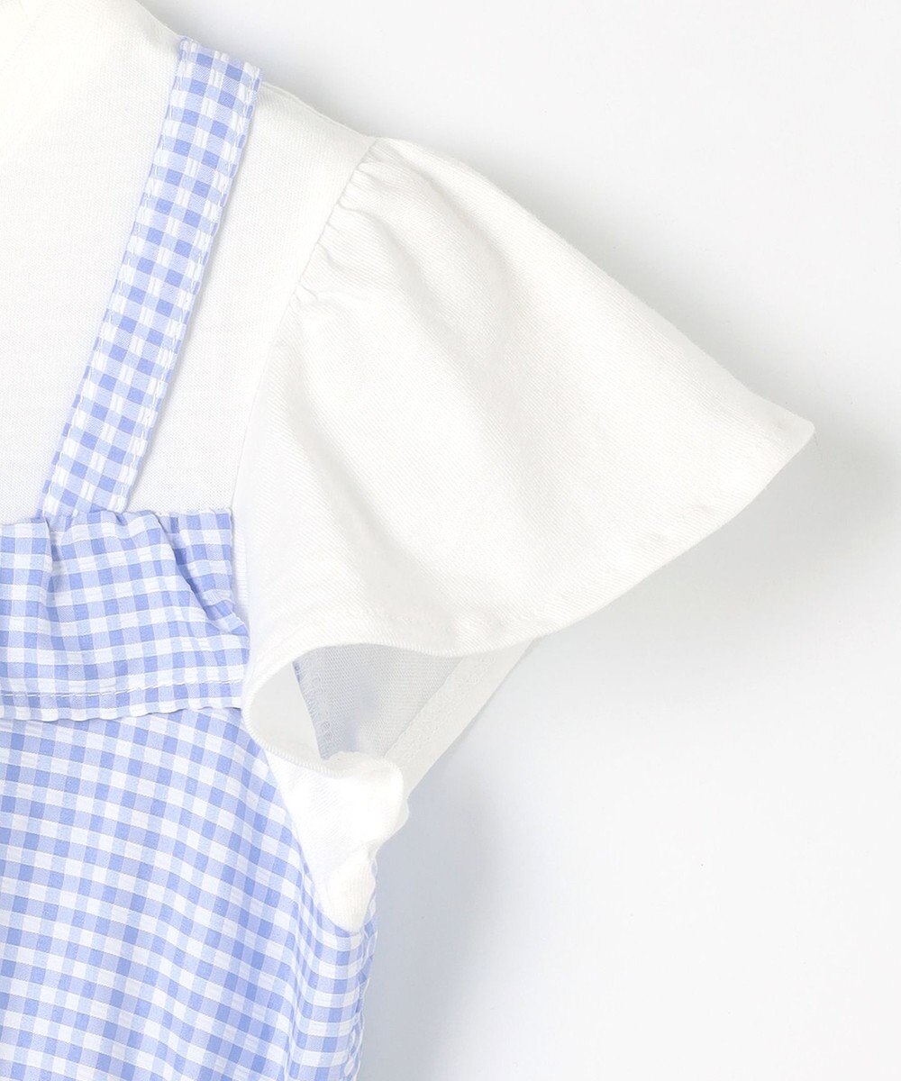 ANY KIDS ギンガム ドッキングワンピース 