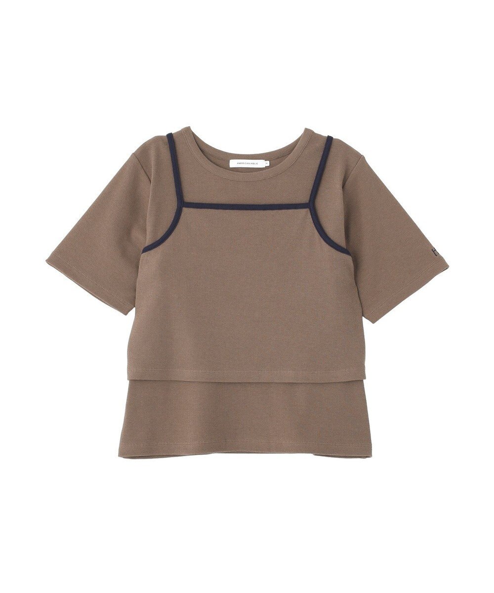 AMERICAN HOLIC 【2点セット】配色キャミ＋Tシャツ 