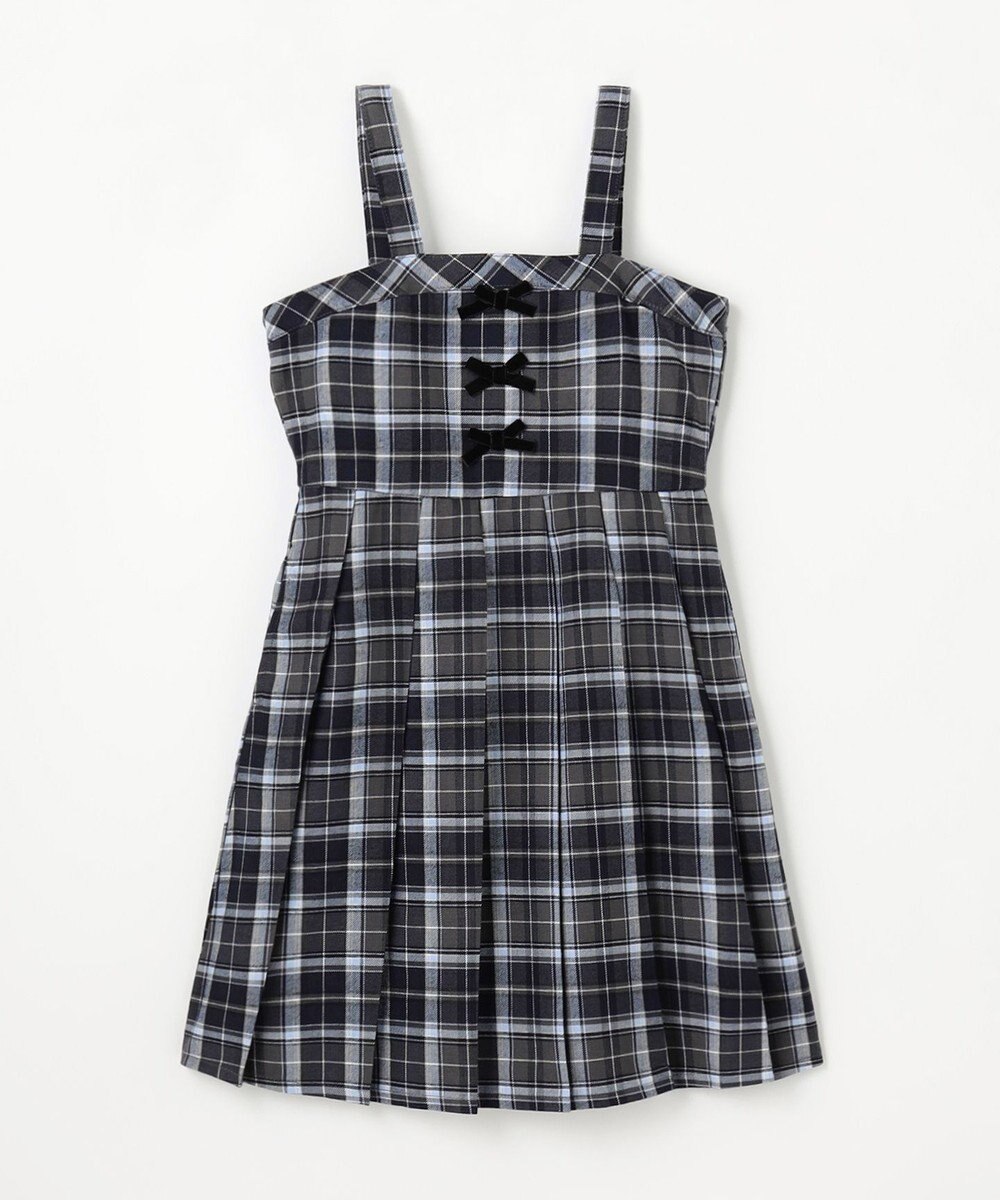 ANY KIDS チェックプリーツジャンパースカート 