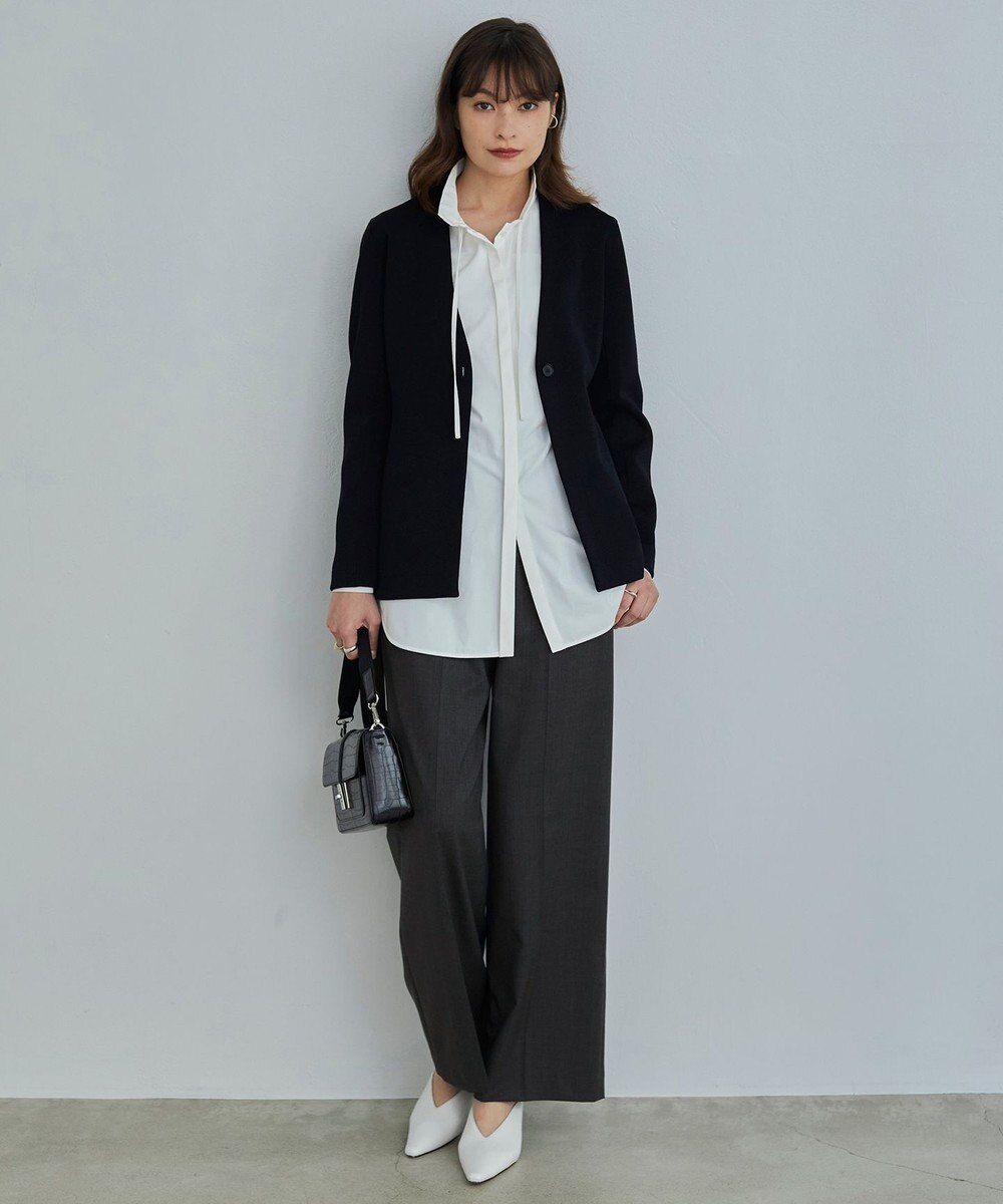 ICB 【洗える】 TWブロード ワイドストレートパンツ 