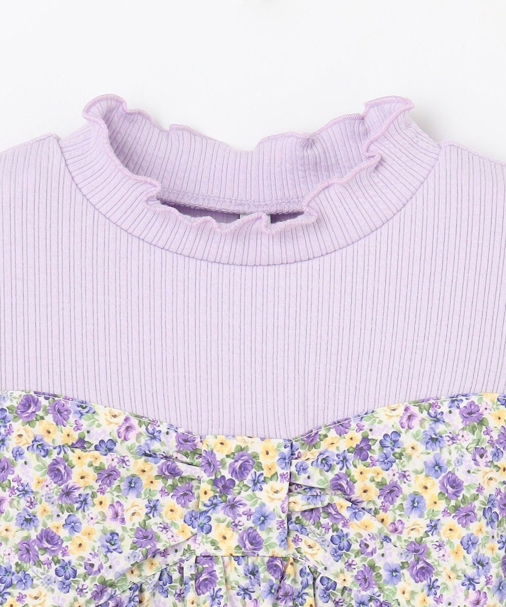 ANY KIDS ドッキング花柄カットソー 