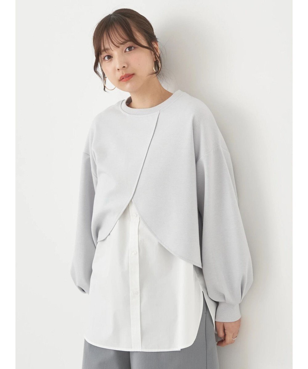 earth music&ecology ＳＥＴ２点カットプルオーバー＋シャツドッキングタンク 