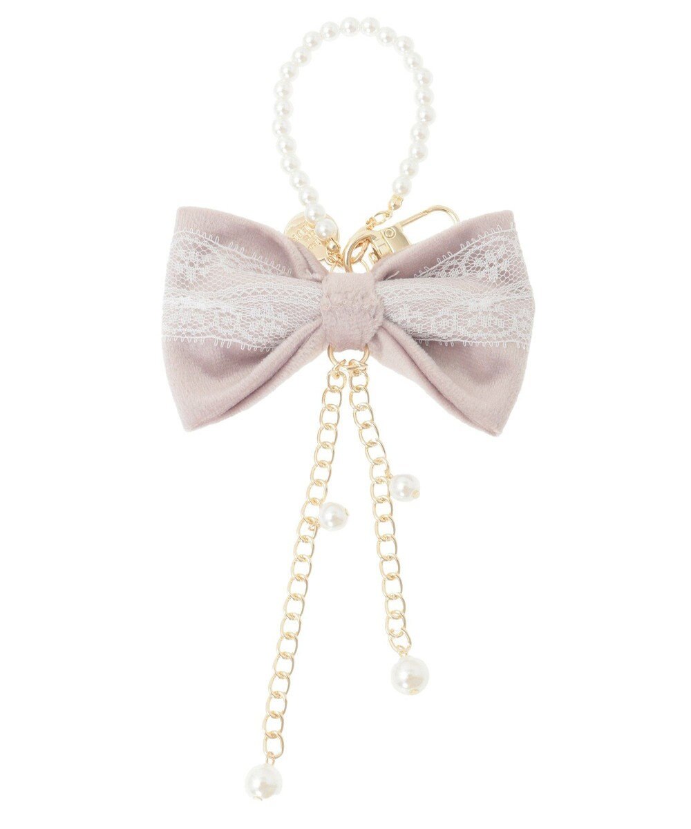 Maison de FLEUR ベロアレースリボンチャーム 