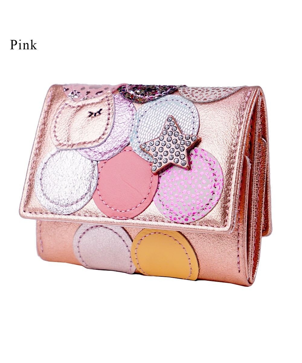 tsumori chisato CARRY 新マルチドット　ミニ財布　3つ折り 【キラキラでかわいい！本革のやわらかな風合い】 