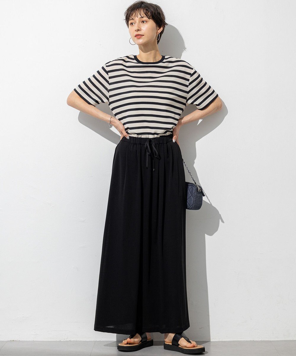 23区 【洗える】シアーフライスボーダー Tシャツ 