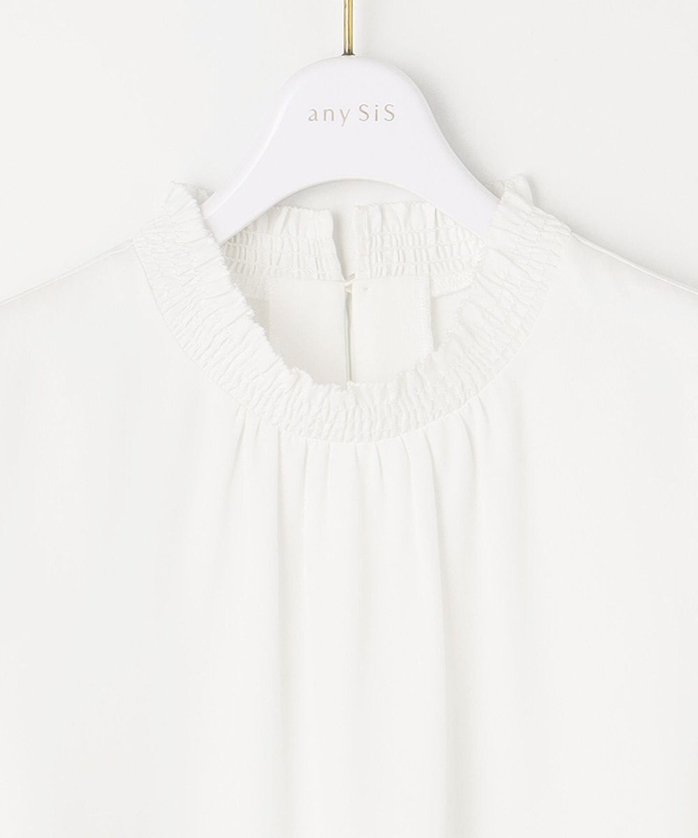 ANY SIS 【美人百花10月号掲載】ハイネックシャーリング ブラウス 