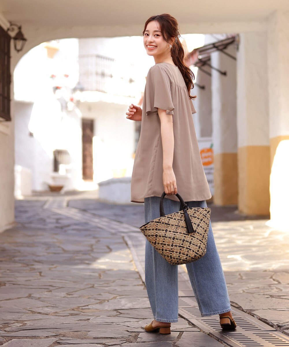 Tiaclasse シーグラスチェックバッグ 