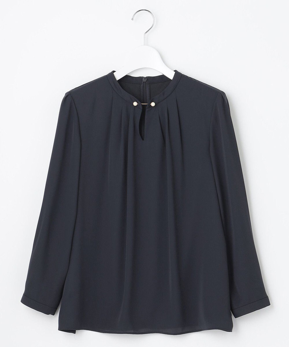 23区 L 【洗える】シルキーデシン パールモチーフ カットソー 