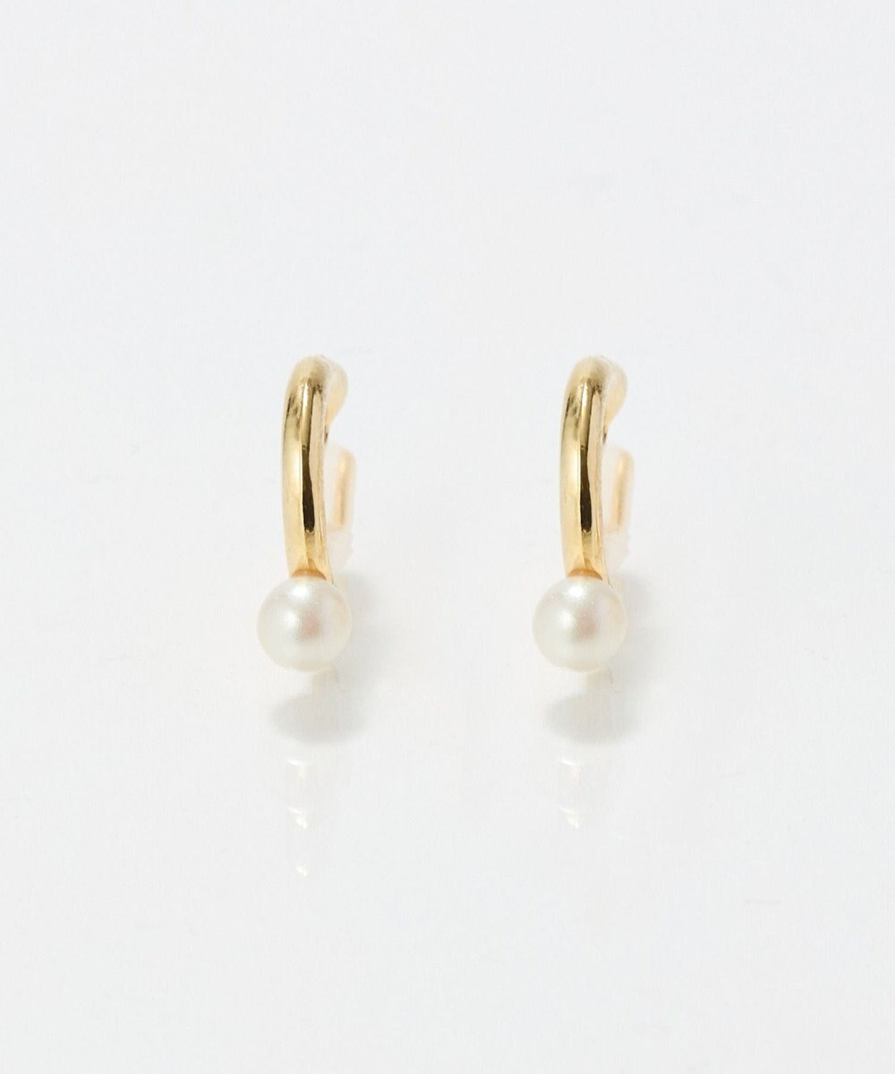 Phoebe <オンワード限定セット>痛くないシリーズ/金属アレルギー対応ソロパールフープライトフィットイヤリング×フォーマルパールビジューハーフブローチ 