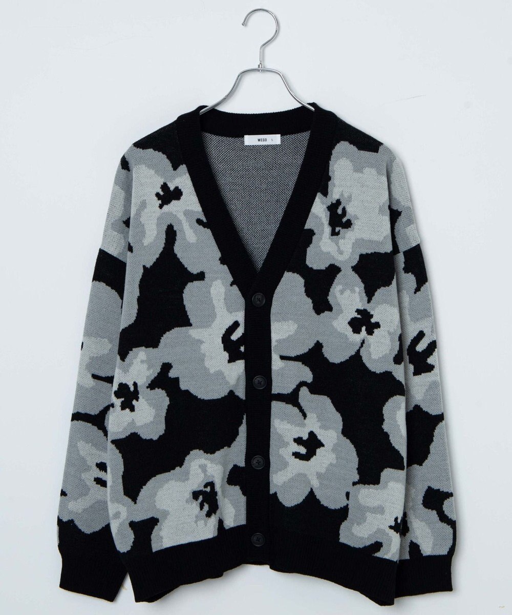 WEGO オーバーフィットパターンカーディガン 