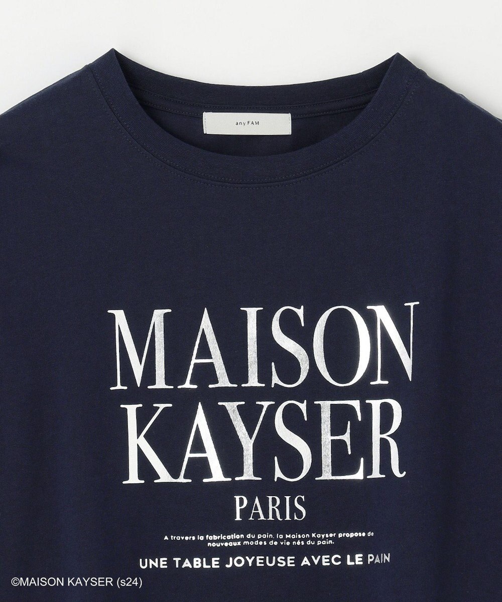 ANY 【MAISON KAYSERコラボ】箔プリントロゴ半袖Tシャツ 