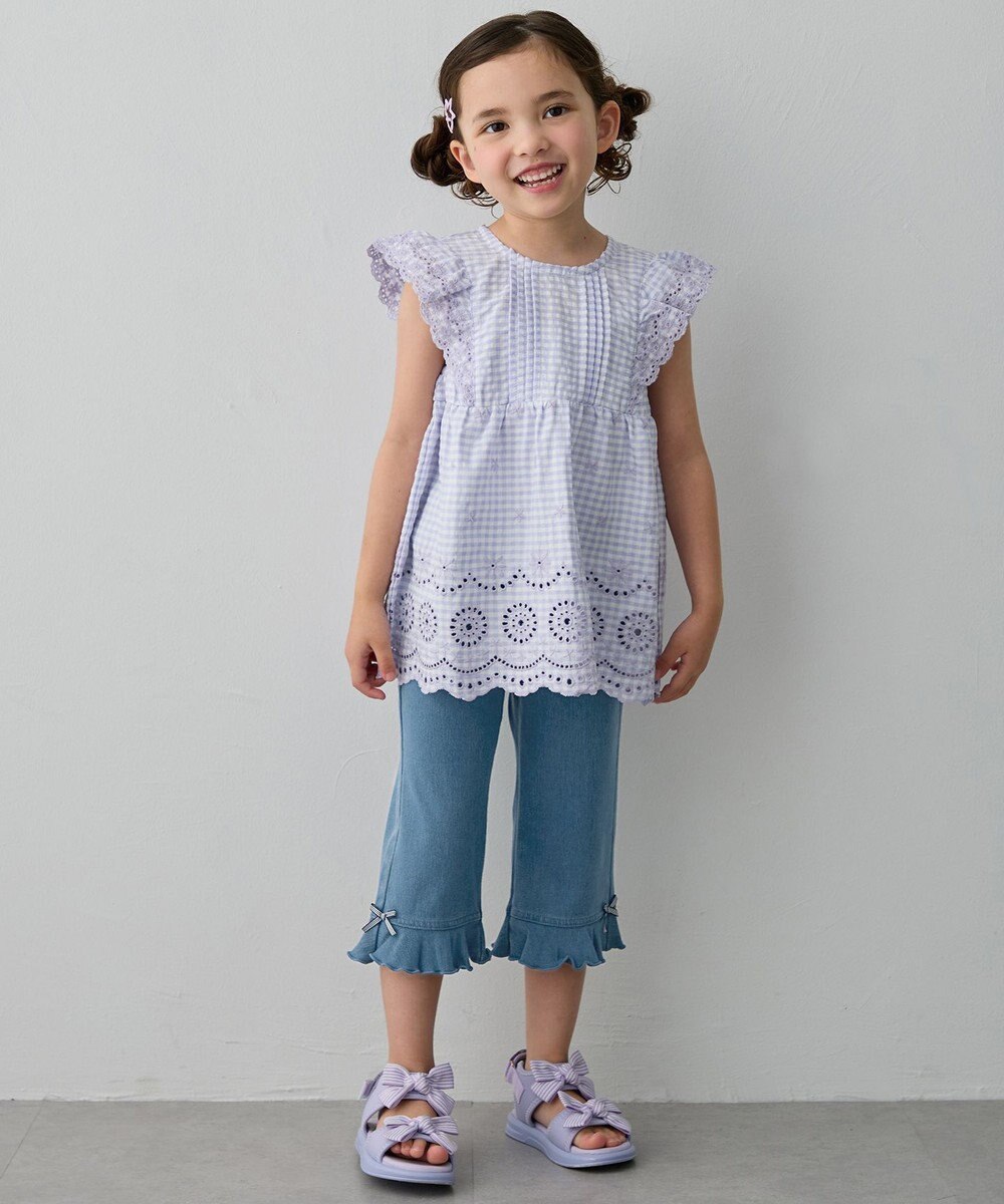 ANY KIDS ひんやり レース刺繍ブラウス 