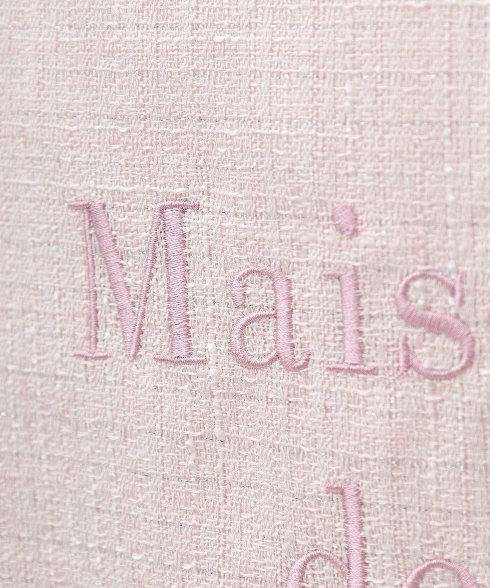 Maison de FLEUR ツイードロゴ刺繍スクエアトートバッグ 