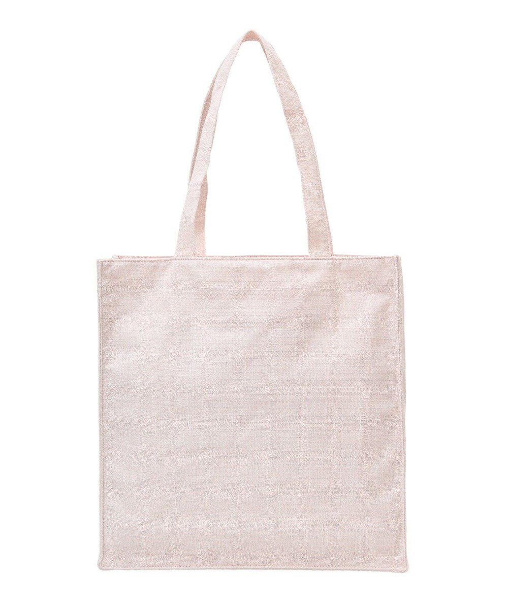 Maison de FLEUR ツイードロゴ刺繍スクエアトートバッグ 