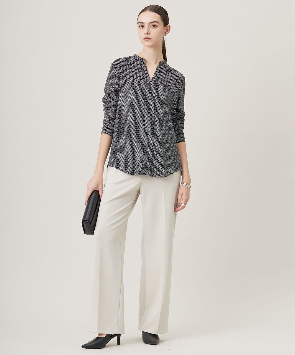 ICB L 【洗える】ミリオーネダンボールニット ワイドストレートパンツ 