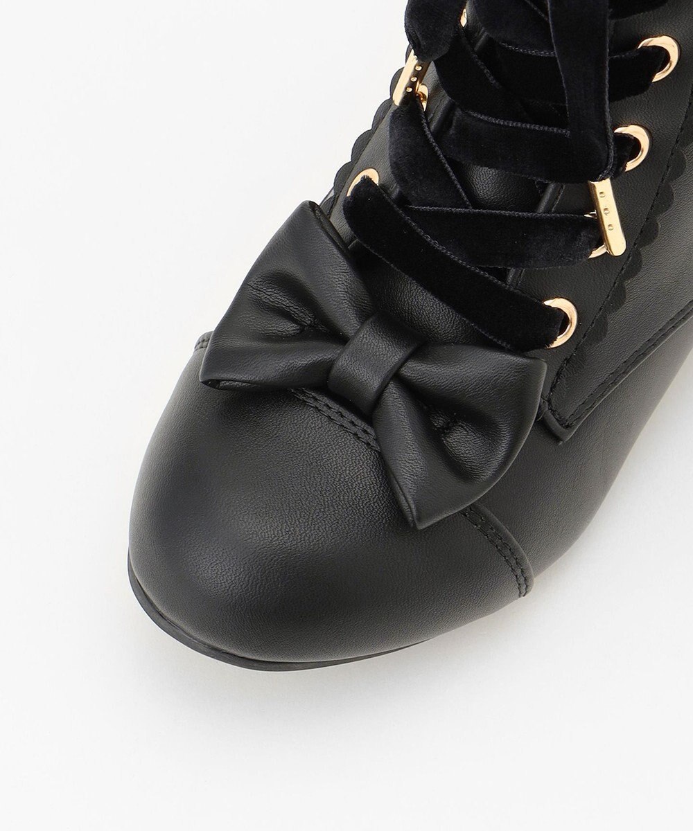 ANY KIDS 編み上げリボンブーツ 