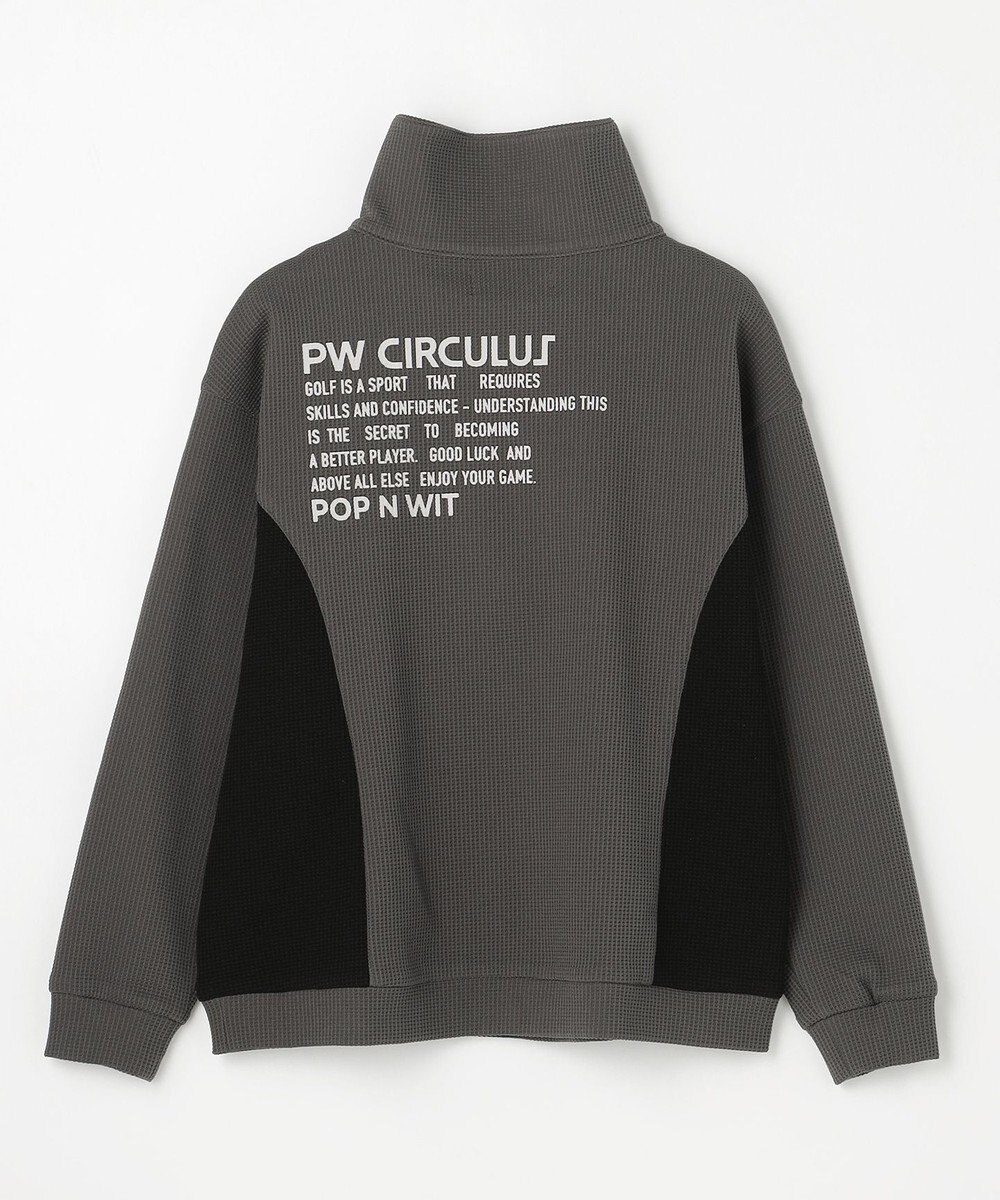 PW CIRCULUS 今が旬トップス！【ドライな肌触り / UV遮蔽率98.9% UVカット / ストレッチ】【WOMEN】ワッフルハーフジップ  ゴルフウェア レディース 