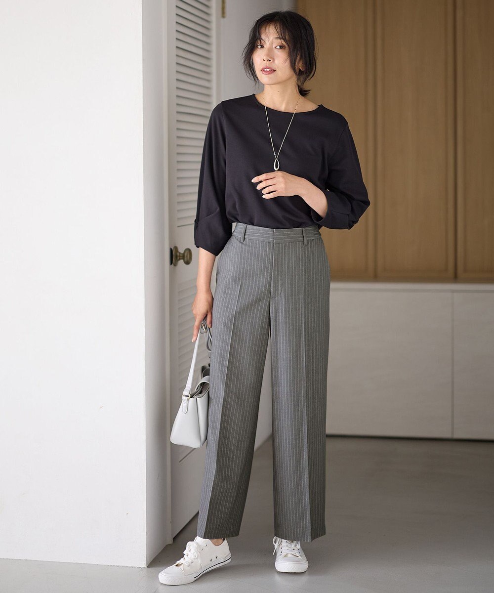 ANY L 【洗濯機可】袖タックプルオーバー 