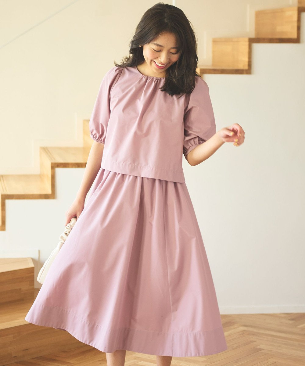 Feroux 【洗える】パフスリーブセット アップ 