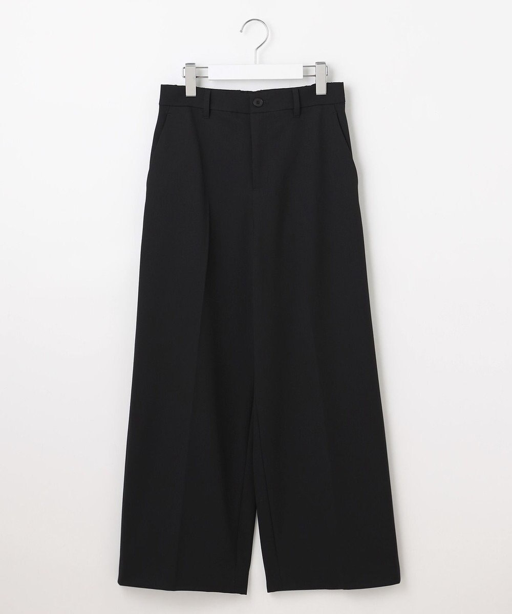 自由区 S 【撥水加工・洗える】TRギャバ裏起毛ワイド パンツ 